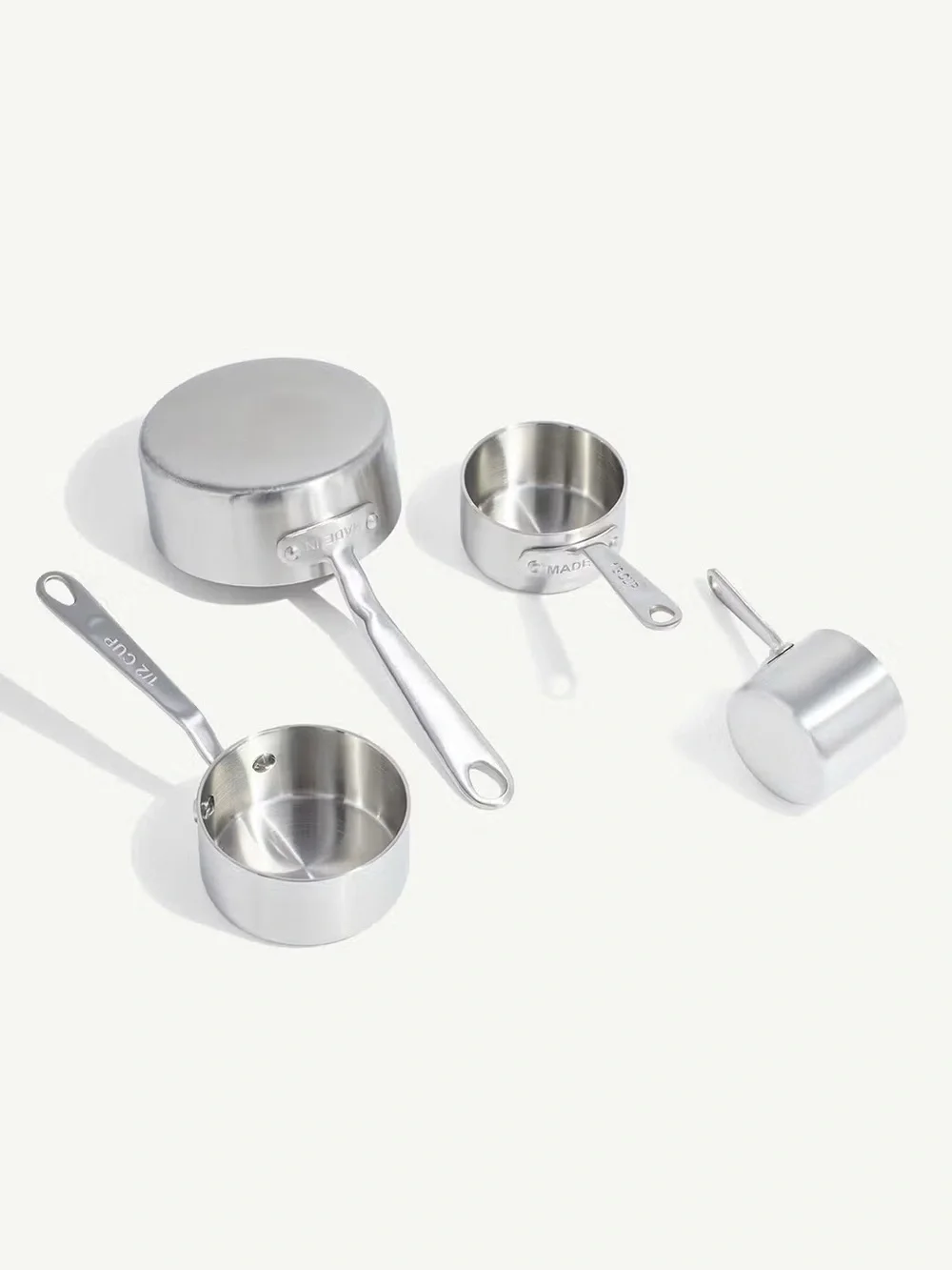 NWT Made In Stainless Steel Measuring Cup Set